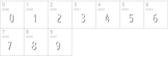 Intro Head R H2 Shade numbers 0-9 preview