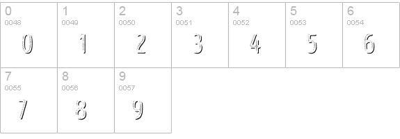 Intro Head R L Shade numbers 0-9 preview