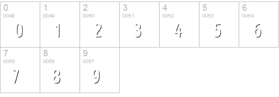 Intro Head R Shade numbers 0-9 preview