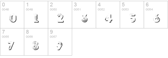 Intro Rust G Fill 2 Shade numbers 0-9 preview