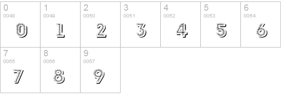 Intro Rust H2 Fill 2 Line Shade numbers 0-9 preview