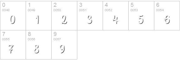 Intro Script R H1 Shade numbers 0-9 preview