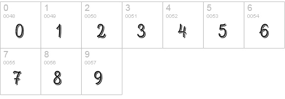 Intro Script R H2 Base Shade numbers 0-9 preview