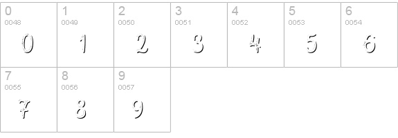 Intro Script R H2 Shade numbers 0-9 preview