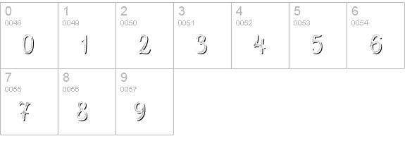 Intro Script R L Shade numbers 0-9 preview