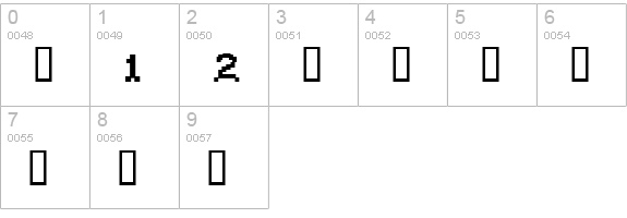 invader numbers 0-9 preview