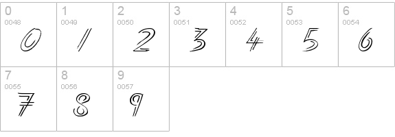 Invisible Touch numbers 0-9 preview