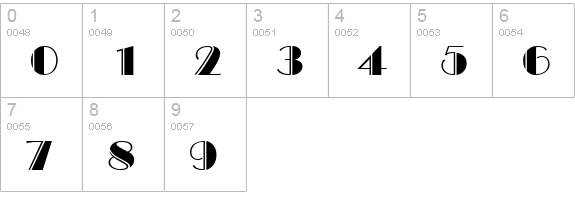 Invite Engraved SF numbers 0-9 preview