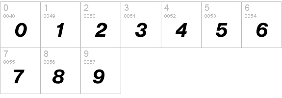Iolympia Bold numbers 0-9 preview
