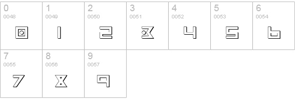 Iron Cobra 3D numbers 0-9 preview