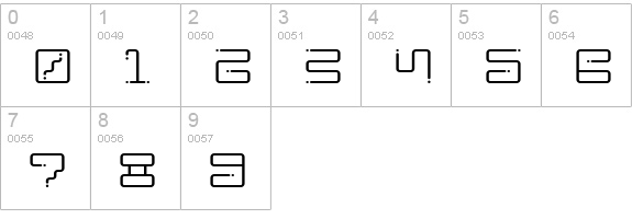 Iron Lounge Dots numbers 0-9 preview