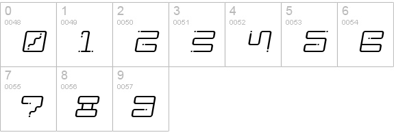 Iron Lounge Dots 2 numbers 0-9 preview