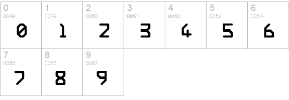 Ishi Regular E. numbers 0-9 preview