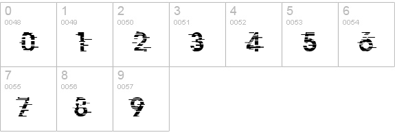 IxatSE numbers 0-9 preview