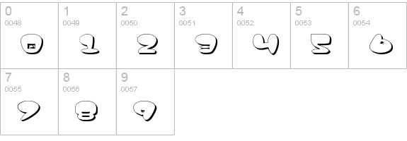 Jackson Shadow numbers 0-9 preview