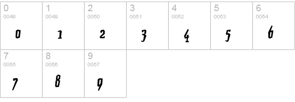 JacqueRegular numbers 0-9 preview