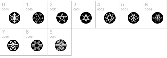 Jaeger Kristallschmuck Negativ numbers 0-9 preview
