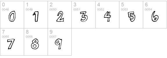 Jaggy Fries numbers 0-9 preview