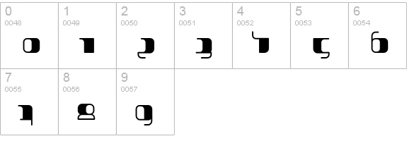 Jakone-Bold numbers 0-9 preview