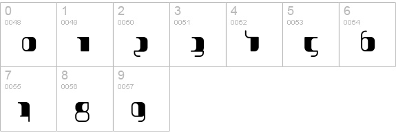 Jakone-CondensedBold numbers 0-9 preview