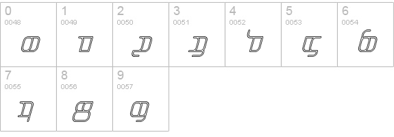 Jakone-TwinItalic numbers 0-9 preview