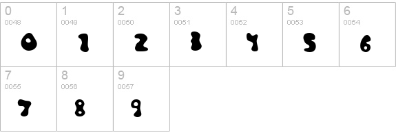 Jambotango numbers 0-9 preview