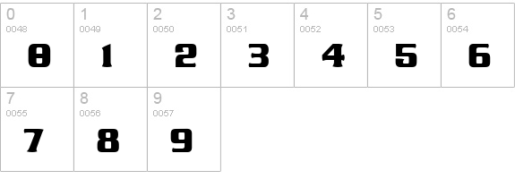 James Eight Eleven numbers 0-9 preview