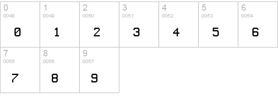 JD Nadia Regular numbers 0-9 preview