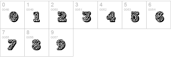 JFHollyNites numbers 0-9 preview