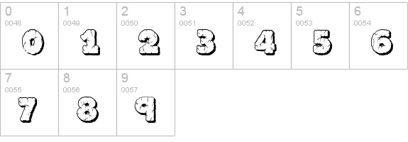 JFRockOutcrop numbers 0-9 preview