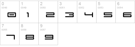 JH_TITLES Nominal numbers 0-9 preview