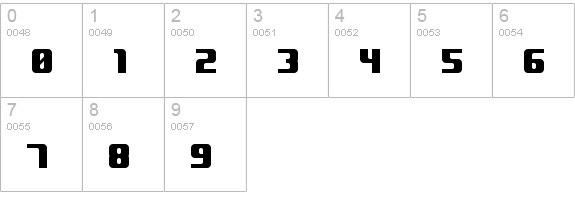 JHUF Nominal numbers 0-9 preview