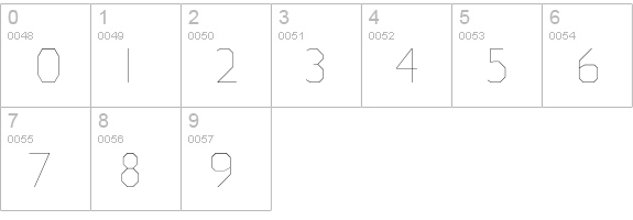 Jillican UltraLight numbers 0-9 preview