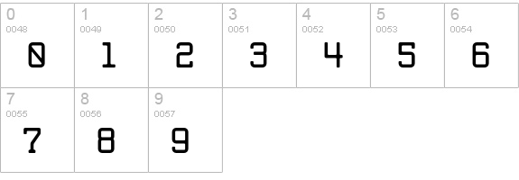JLS Data Gothic-R NC numbers 0-9 preview