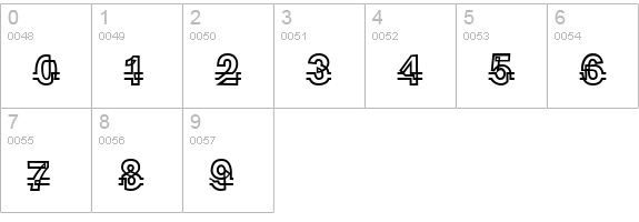 Joggle Regular numbers 0-9 preview