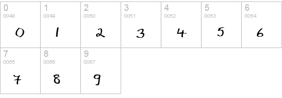 JP Hand Straight numbers 0-9 preview