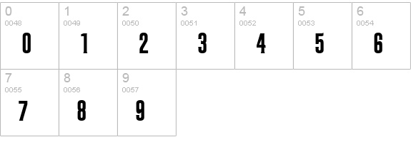JuliusLight numbers 0-9 preview