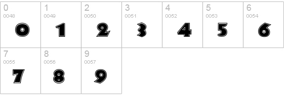 Jungle Fever Inline NF numbers 0-9 preview
