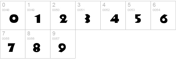 JungleFever numbers 0-9 preview