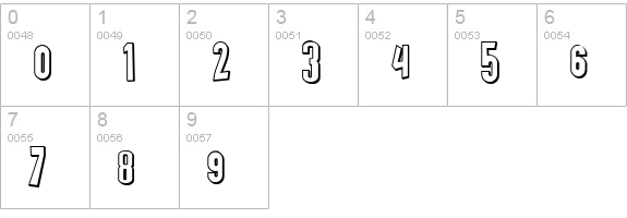 K.P. Duty Shadow JL numbers 0-9 preview