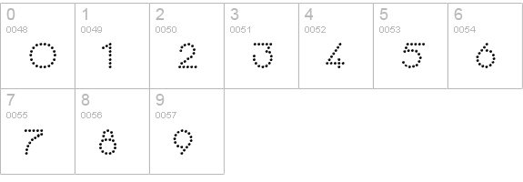 K22 Spotty Face numbers 0-9 preview