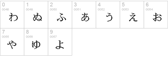 Kakumin numbers 0-9 preview