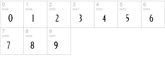 Kallamar numbers 0-9 preview