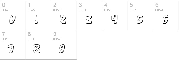 Katana Shadow numbers 0-9 preview