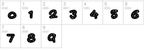 Kawai Stitch numbers 0-9 preview