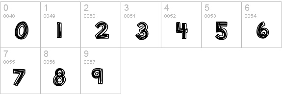 KBLuckyClover numbers 0-9 preview