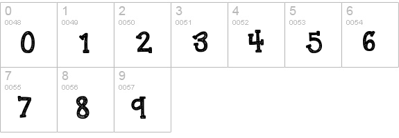 KBREINDEERGAMES numbers 0-9 preview