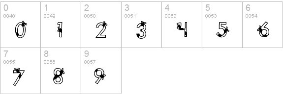 KBRibbonsAndBows numbers 0-9 preview