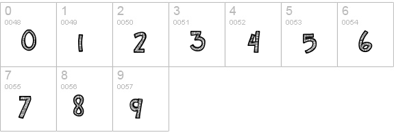 KBZipaDeeDooDah numbers 0-9 preview