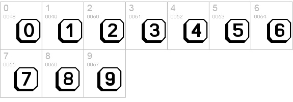 Keyboard Bold numbers 0-9 preview